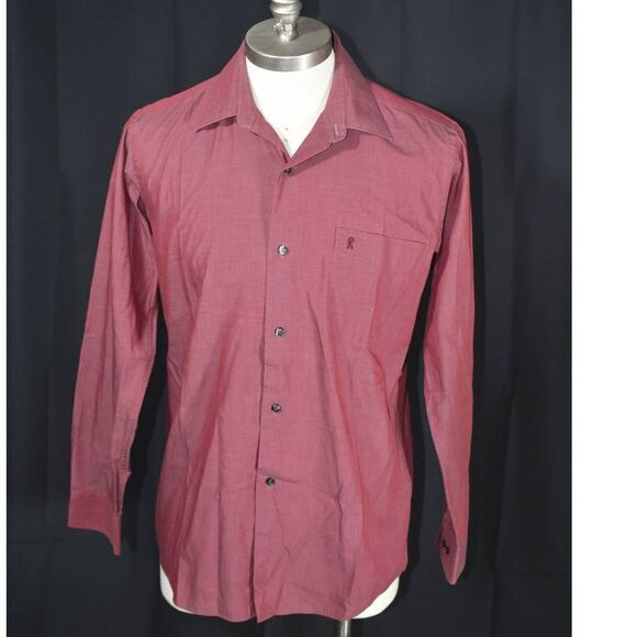 Roberta di Camerino Brick Red Button Up Shirt - 39 / M - Picture 1 of 4